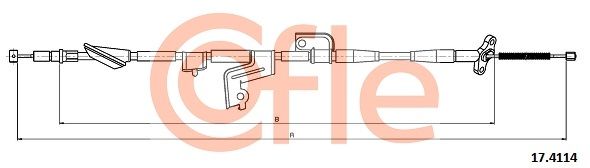 COFLE 17.4114 Cable Pull, parking brake