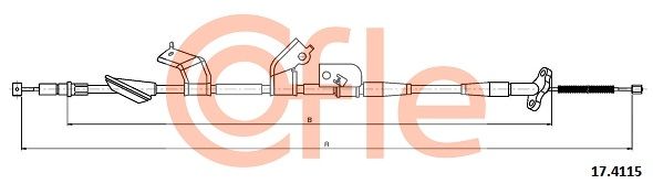 COFLE 17.4115 Cable Pull, parking brake