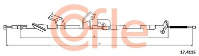 Cable Pull, parking brake COFLE 17.4115