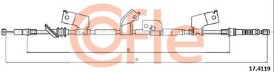 Cable Pull, parking brake COFLE 17.4119