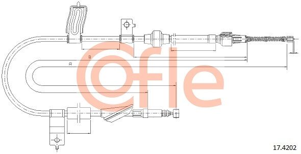 COFLE 17.4202 Cable Pull, parking brake