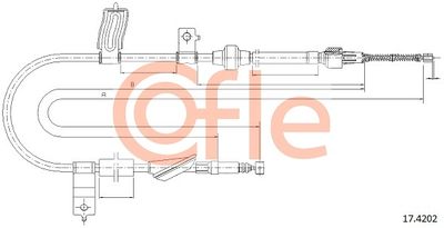 Cable Pull, parking brake COFLE 17.4202