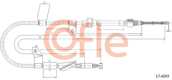 COFLE 17.4203 Cable Pull, parking brake