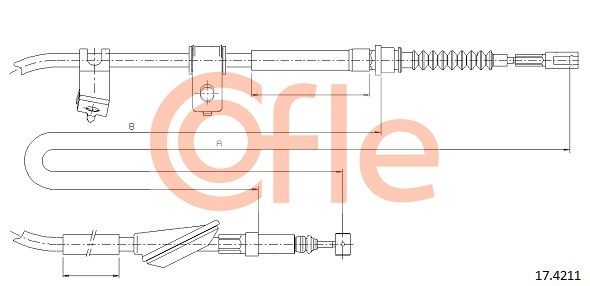 COFLE 17.4211 Cable Pull, parking brake