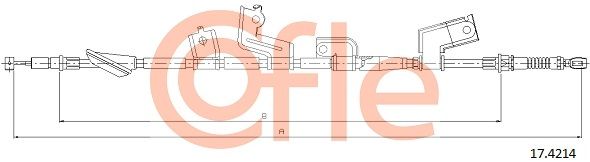 COFLE 17.4214 Cable Pull, parking brake