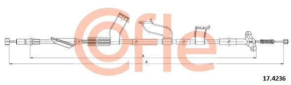 COFLE 17.4236 Cable Pull, parking brake