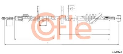 Cable Pull, parking brake COFLE 17.5023