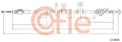 Cable Pull, parking brake COFLE 17.5028