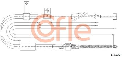 Cable Pull, parking brake COFLE 17.5030