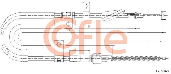 COFLE 17.5048 Cable Pull, parking brake