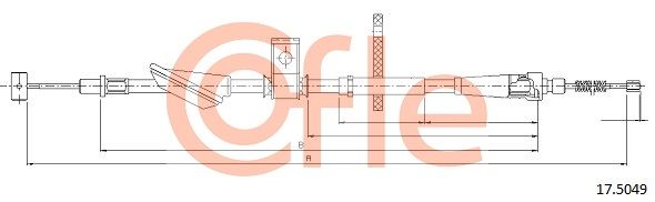COFLE 17.5049 Cable Pull, parking brake