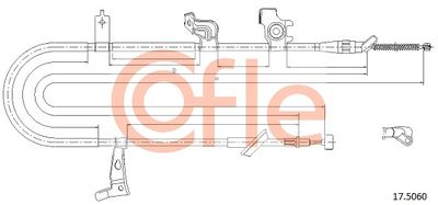 Cable Pull, parking brake COFLE 17.5060