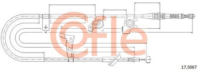 Cable Pull, parking brake COFLE 17.5067