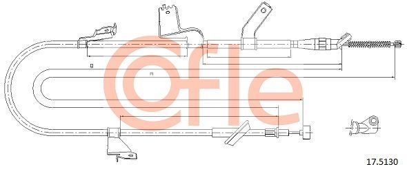 COFLE 17.5130 Cable Pull, parking brake