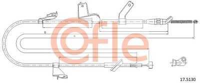 Cable Pull, parking brake COFLE 17.5130