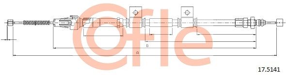 COFLE 17.5141 Cable Pull, parking brake