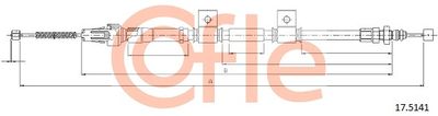 Cable Pull, parking brake COFLE 17.5141