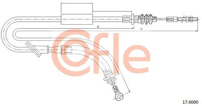 Cable Pull, parking brake COFLE 17.6000