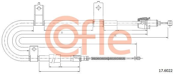 COFLE 17.6022 Cable Pull, parking brake