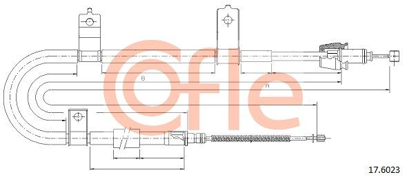 COFLE 17.6023 Cable Pull, parking brake