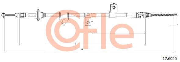 COFLE 17.6026 Cable Pull, parking brake