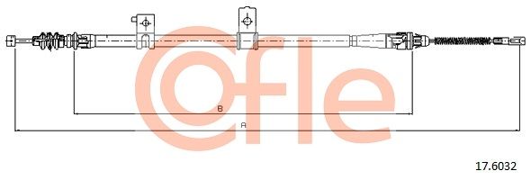 COFLE 17.6032 Cable Pull, parking brake