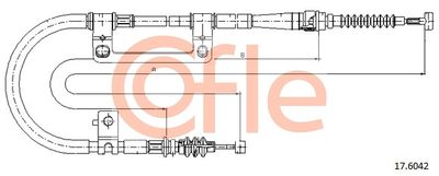 Cable Pull, parking brake COFLE 17.6042