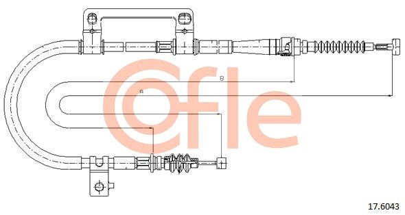 COFLE 17.6043 Cable Pull, parking brake
