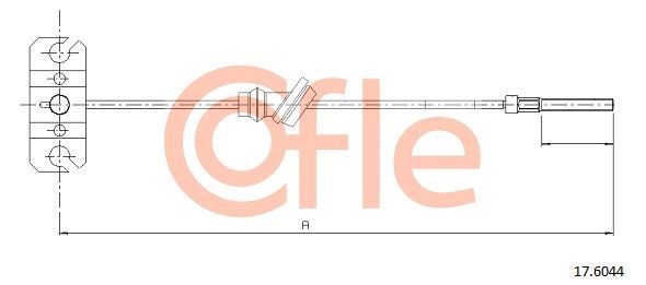 COFLE 17.6044 Cable Pull, parking brake
