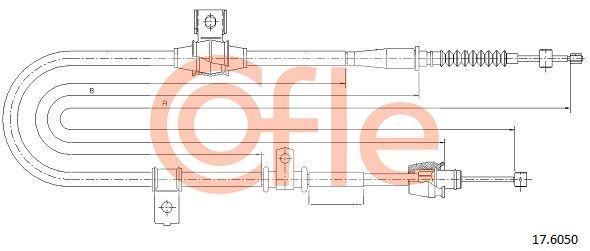 COFLE 17.6050 Cable Pull, parking brake