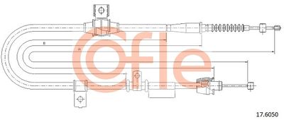 Cable Pull, parking brake COFLE 17.6050