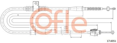 Cable Pull, parking brake COFLE 17.6051