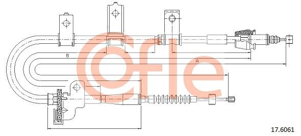COFLE 17.6061 Cable Pull, parking brake
