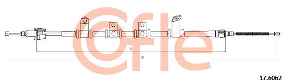 COFLE 17.6062 Cable Pull, parking brake