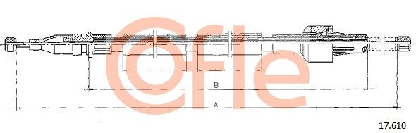 COFLE 17.610 Cable Pull, parking brake