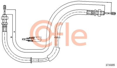 Cable Pull, parking brake COFLE 17.6105
