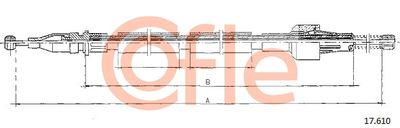 Cable Pull, parking brake COFLE 17.610