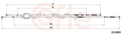 Cable Pull, manual transmission COFLE 18.0800