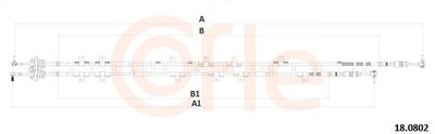 Cable Pull, manual transmission COFLE 18.0802