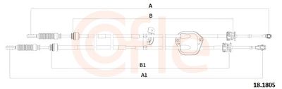 Cable Pull, manual transmission COFLE 18.1805