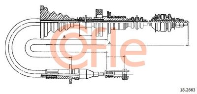 Cable Pull, clutch control COFLE 18.2663