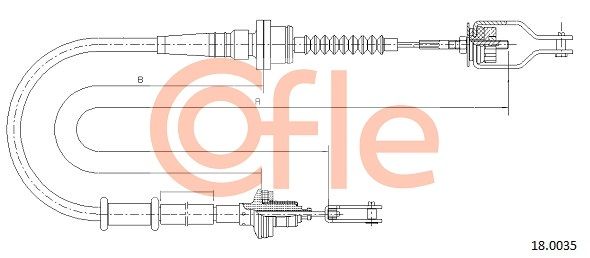 COFLE 18.0035 Cable Pull, clutch control
