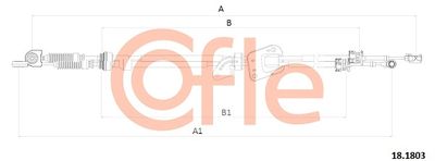 Cable Pull, manual transmission COFLE 18.1803