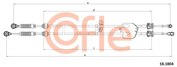 COFLE 18.1804 Cable Pull, manual transmission