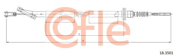 COFLE 18.3501 Cable Pull, clutch control