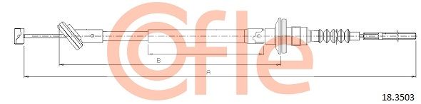 COFLE 18.3503 Cable Pull, clutch control