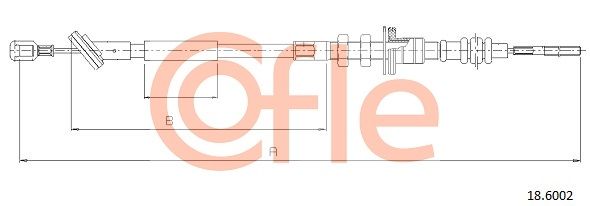 COFLE 18.6002 Cable Pull, clutch control