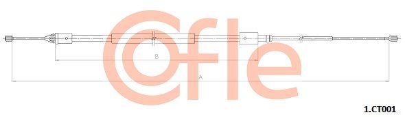 COFLE 1.CT001 Cable Pull, parking brake