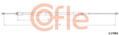Cable Pull, parking brake COFLE 1.CT002