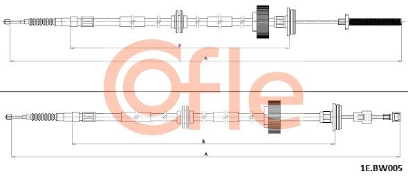 COFLE 1E.BW005 Cable Pull, parking brake